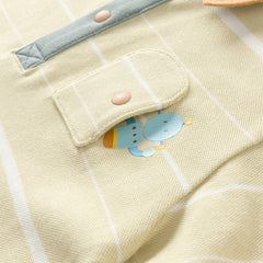 Dave&Bella Toddler Boys Summer White/Green College-style Formal Lightweight Polos