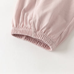 Dave&Bella Toddler Girls/Boys Summer Casual Pink/Green Loose Drawstring Pants