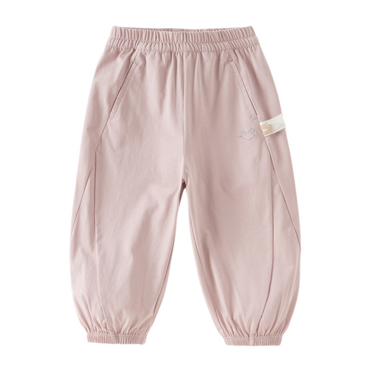 Dave&Bella Toddler Girls/Boys Summer Casual Pink/Green Loose Drawstring Pants