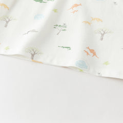 Dave&Bella Toddler Boys Summer Cute Animal Print White Short Sleeve College-style Polos