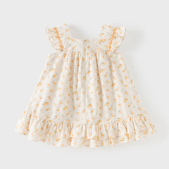 Dave&Bella Summer Toddler Girls Cute Fruit Print Breathable Cotton A-line Party Dress