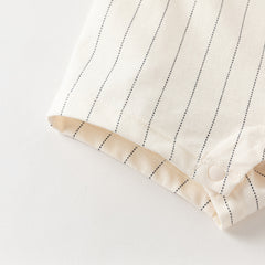 Dave&Bella Summer Baby Boys Beige Breathable Comfortable Indoor Cotton Rompers