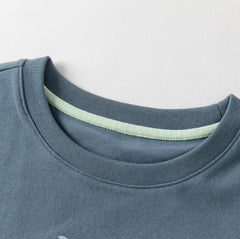Dave&Bella Summer Toddler Boys Cute Print Blue/Grey Sleeveless Stretchable Tank Tops