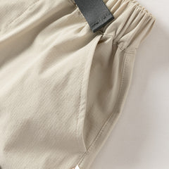 Dave&Bella Summer Kids Boys Comfortable Navy Blue/Khaki Straight-leg Wide Shorts