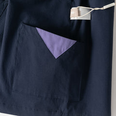 Dave&Bella Summer Kids Boys Comfortable Navy Blue/Khaki Straight-leg Wide Shorts