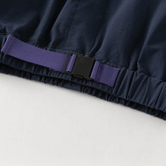 Dave&Bella Summer Kids Boys Comfortable Navy Blue/Khaki Straight-leg Wide Shorts