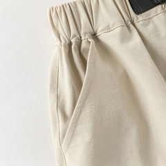 Dave&Bella Summer Kids Boys Comfortable Navy Blue/Khaki Straight-leg Wide Shorts