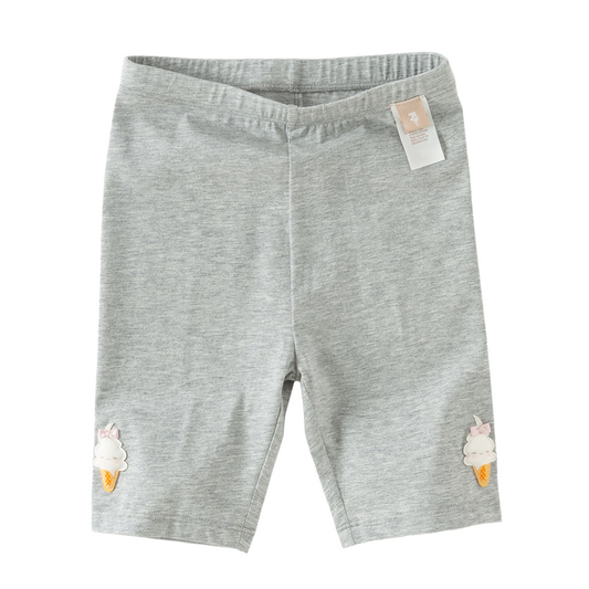 Dave&Bella Summer Toddler Girls Light Grey/Beige Lightweight Pants