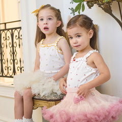 Dave&Bella Summer Toddler Girls Sweet Yellow/Red Sleeveless Stretchable Soft Tank Tops