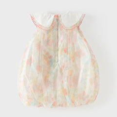 Dave&Bella Toddler Girls Cute Flower Print Mesh Comfortable Princess Dress