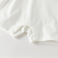 Dave&Bella Baby Boys Summer Cute Cartoon Print Short Sleeve Stretchable Soft Rompers