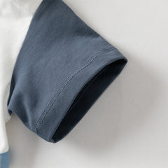 Dave&Bella Baby Boys Summer Cute Cartoon Print Short Sleeve Stretchable Soft Rompers