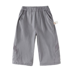 Dave&Bella Toddler Boys Summer Lightweight Straight-leg Loose Casual Pants