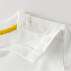 Dave&Bella Summer Toddler Boys Yellow Round Collar Daily Comfortable Breathable Sets
