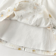 Dave&Bella Summer Toddler Girls Daisy Print Cute Doll Collar Cotton Soft Party A-Line Dress