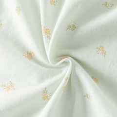 Dave&Bella Baby Girls Summer Adorable Green Floral Sleeveless Breathable Cotton Rompers