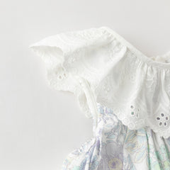 Dave&Bella Summer Toddler Girls Adorable Floral Print Sleeveless Soft Cotton Fashion Dress