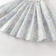 Dave&Bella Summer Toddler Girls Adorable Floral Print Sleeveless Soft Cotton Fashion Dress