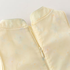 Dave&Bella Toddler Girls Summer Yellow Floral Sleeveless Chinese-style Stylish Bud Dress