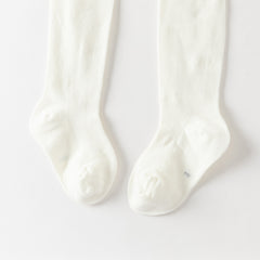 Dave&Bella Summer Kids Girls Elegant Beige Lightweight Stretchable Footed Tights Leggings