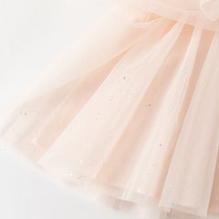 Dave&Bella Summer Toddler Girls Charming Pink Sleeveless Lightweight Mesh Princess Dress