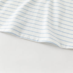 Dave&Bella Toddler Girls Summer Red/Blue Fashion Striped Breathable Cotton Polos