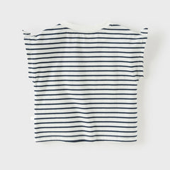 Dave&Bella Toddler Girls Summer Stylish Striped Sleeveless Soft Cotton T-shirts