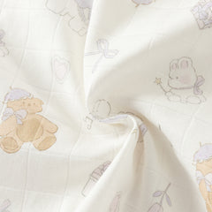 Dave&Bella Toddler Girls Summer Beige Print Cute Doll Collar Soft Comfortable Pajamas