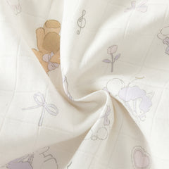 Dave&Bella Toddler Girls Summer Beige Print Cute Doll Collar Soft Comfortable Pajamas