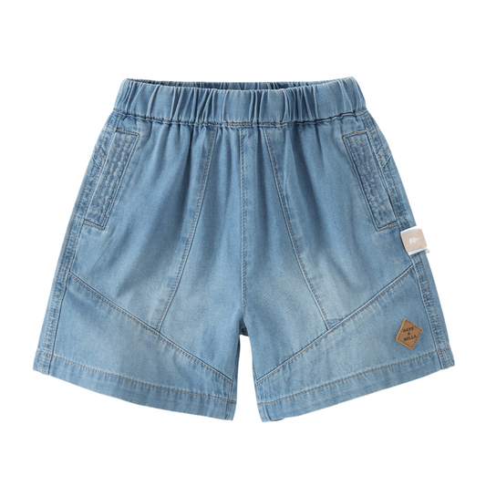 Dave&Bella Summer Toddler Boys Daily Jean Blue Soft Cotton Jean Shorts