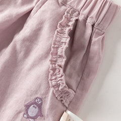 Dave&Bella Summer Toddler Girls/Boys Yellow/Grey/Pink Straight-leg Comfortable Pants