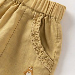 Dave&Bella Summer Toddler Girls/Boys Yellow/Grey/Pink Straight-leg Comfortable Pants