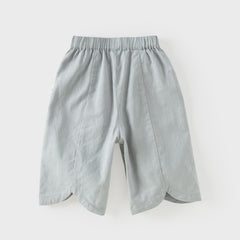 Dave&Bella Summer Toddler Girls/Boys Yellow/Grey/Pink Straight-leg Comfortable Pants