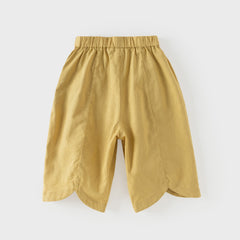 Dave&Bella Summer Toddler Girls/Boys Yellow/Grey/Pink Straight-leg Comfortable Pants