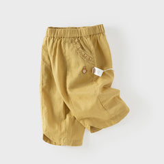 Dave&Bella Summer Toddler Girls/Boys Yellow/Grey/Pink Straight-leg Comfortable Pants