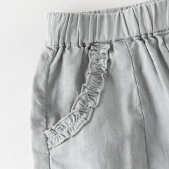 Dave&Bella Summer Toddler Girls/Boys Yellow/Grey/Pink Straight-leg Comfortable Pants