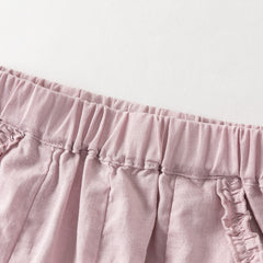 Dave&Bella Summer Toddler Girls/Boys Yellow/Grey/Pink Straight-leg Comfortable Pants