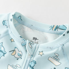 Dave&Bella Summer Toddler Girls/Boys Cute Print Pink/Blue Outdoor One-piece Swimwear