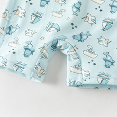 Dave&Bella Summer Toddler Girls/Boys Cute Print Pink/Blue Outdoor One-piece Swimwear