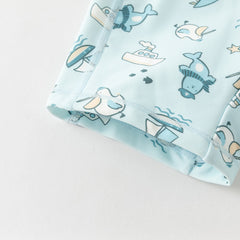 Dave&Bella Summer Toddler Girls/Boys Cute Print Pink/Blue Outdoor One-piece Swimwear