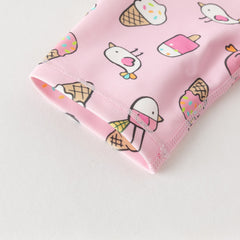 Dave&Bella Summer Toddler Girls/Boys Cute Print Pink/Blue Outdoor One-piece Swimwear