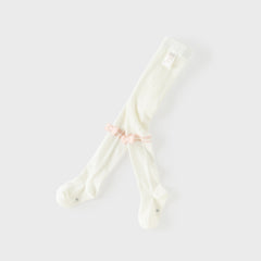 Dave&Bella Summer Kids Girls Gentle Beige Adjustable-waistband Stretchable Footed Tights