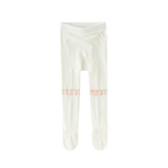 Dave&Bella Summer Kids Girls Gentle Beige Adjustable-waistband Stretchable Footed Tights