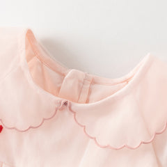 Dave&Bella Toddler Girls Summer Cute Pink Love Print Lightweight Mesh Dress(wallet bag)