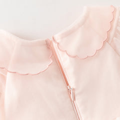 Dave&Bella Toddler Girls Summer Cute Pink Love Print Lightweight Mesh Dress(wallet bag)