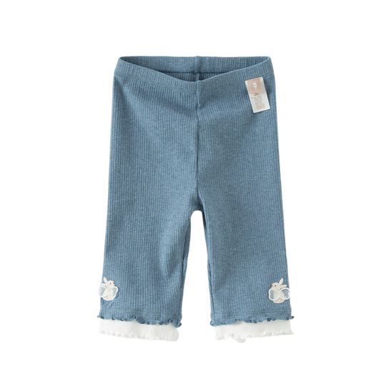 Dave&Bella Summer Toddler Girls Blue/Light Grey Stretchable Slim Comfortable Pants