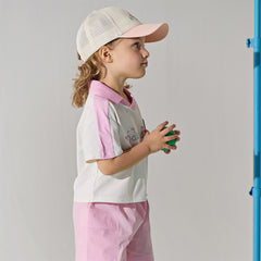 Dave&Bella Toddler Girls/Boys Pink/Green Outdoor Comfortable Baseball Caps