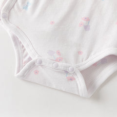 Dave&Bella Baby Girls/Boys Summer Multi-color Stretchable Playful Print Indoor Rompers