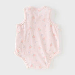 Dave&Bella Baby Girls/Boys Summer Multi-color Stretchable Playful Print Indoor Rompers