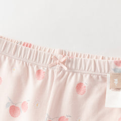 Dave&Bella Toddler Girls Summer Adorable Print Pink/White Soft Slim Stretchable Leggings